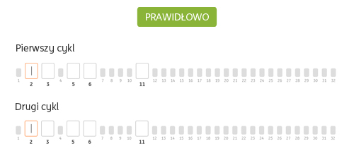 Grafika przedstawiająca prawidłowy zestaw znaków do uzupełnienia w haśle maskowanym. Po pomyłce powinien pojawić się dokładnie taki sam zestaw jak wcześniej