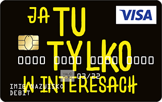  Wzór karty - napis: ja tu tylko w interesach