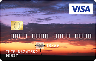 Wzór karty: samotne niebo o zmierzchu