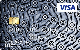 Wzór karty: zwinięty łańcuch rowerowy