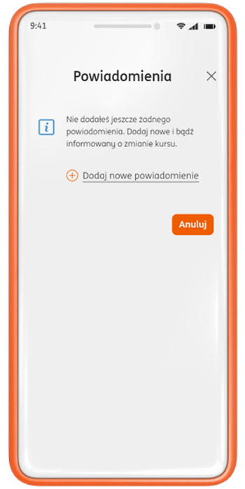 Ekran, pojawia się, gdy nie masz włączonych powiadomień.