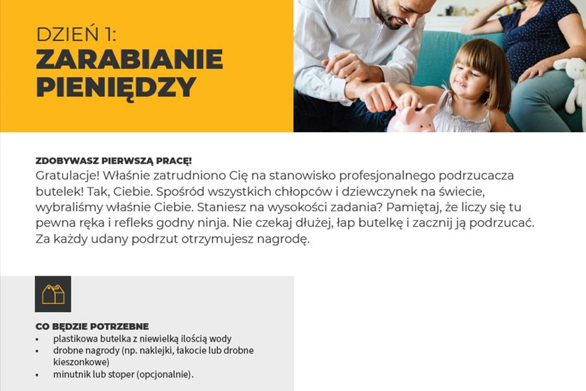 Gra ucząca dziecko jak radzić sobie z pieniędzmi. Na obrazku przykładowy ekran z gry