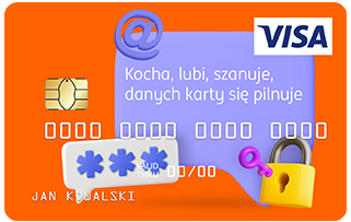 Wzór karty: rymowanka: Kocha, lubi, szanuje, danych karty pilnuje