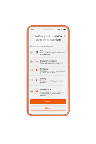 Dostosuj widok ekranu przed zalogowaniem - lista usług do wyboru