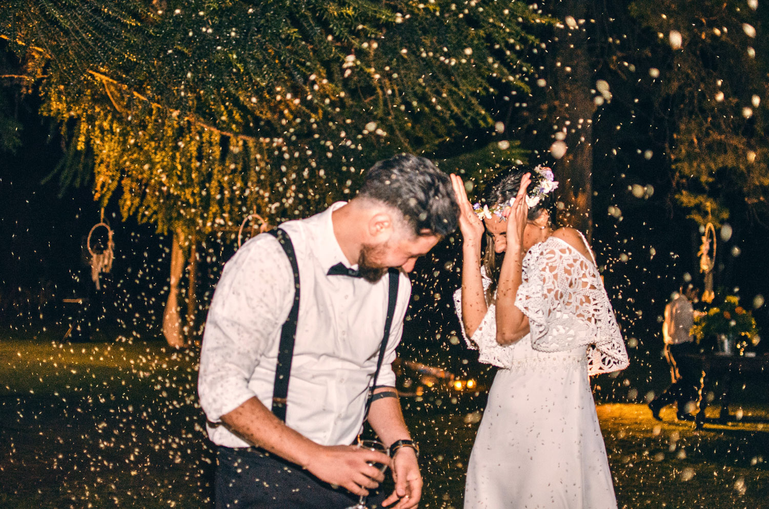 Szczęśliwa panna młoda i pan młody