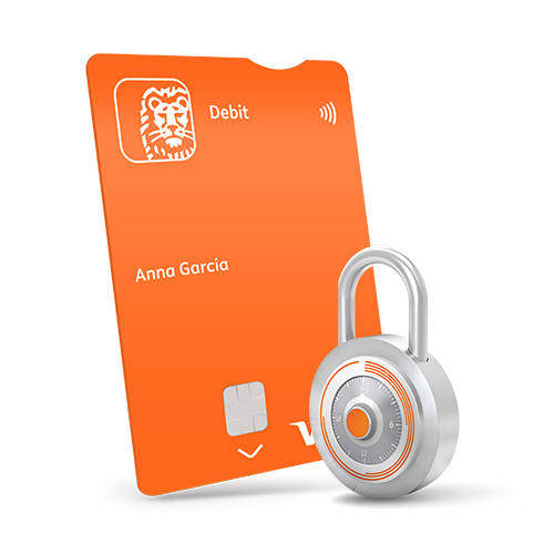 Karta Visa i kłódka