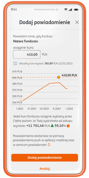 Ekran ustawień powiadomień 